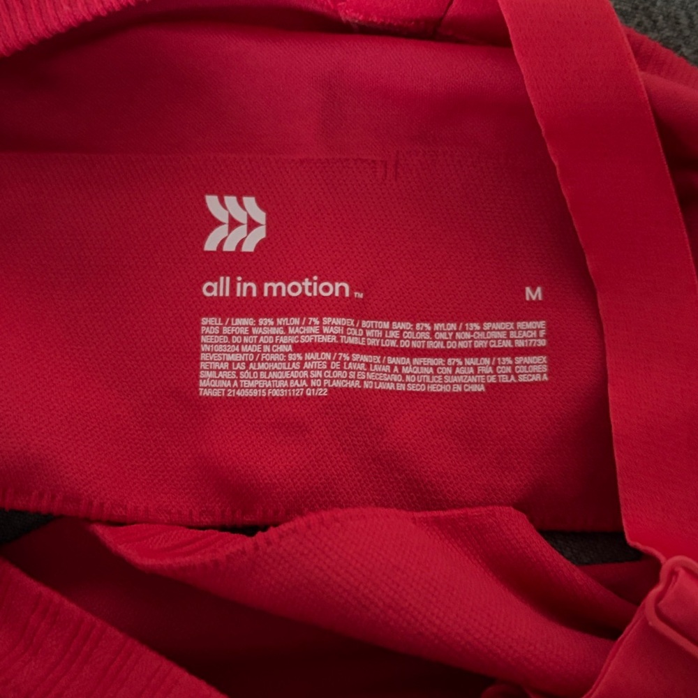 Red Ribbed Crop Top - Picture 3 of 3